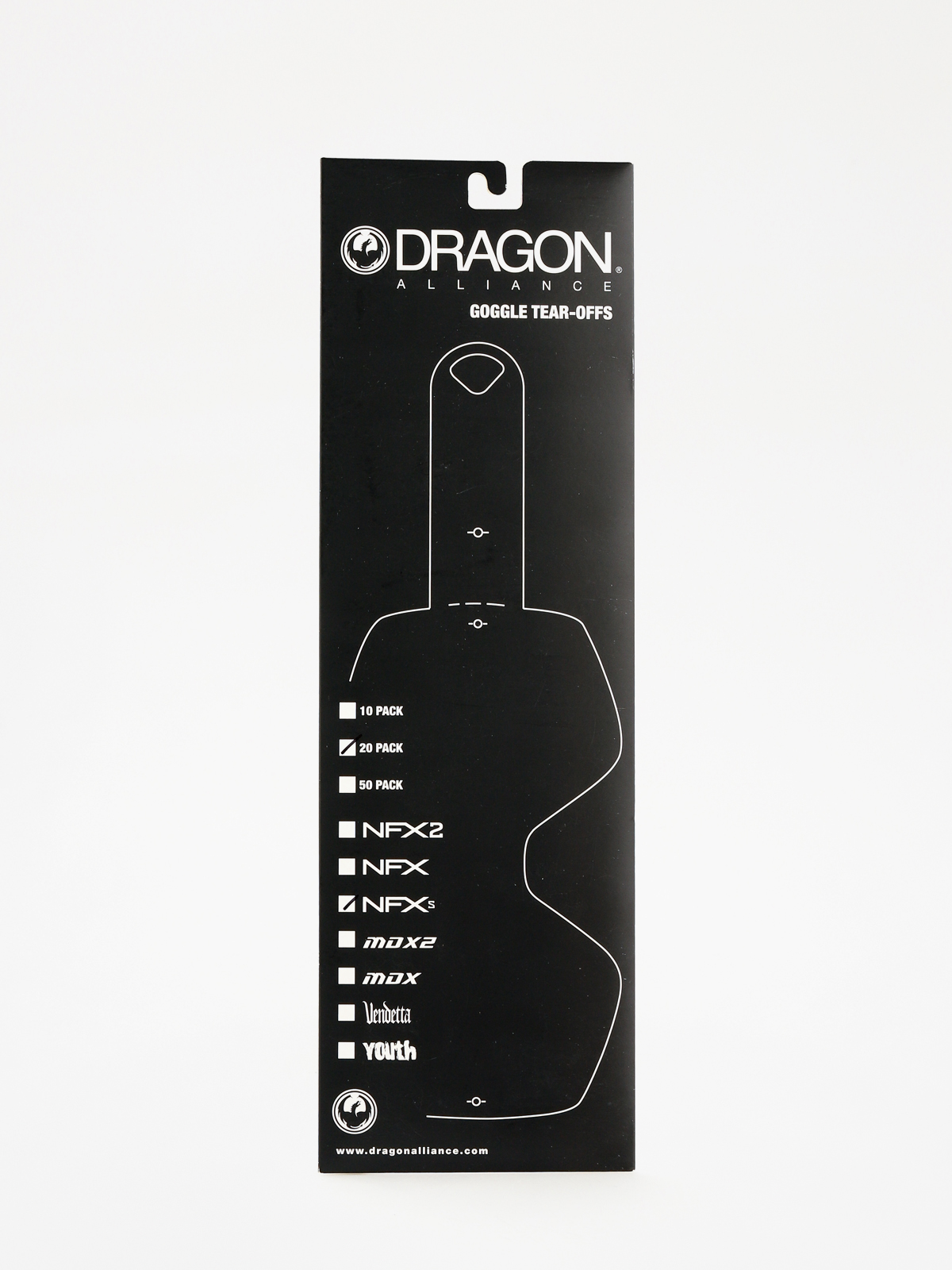 Szybka do gogli Dragon NFXs (tear off 20 pack clear)