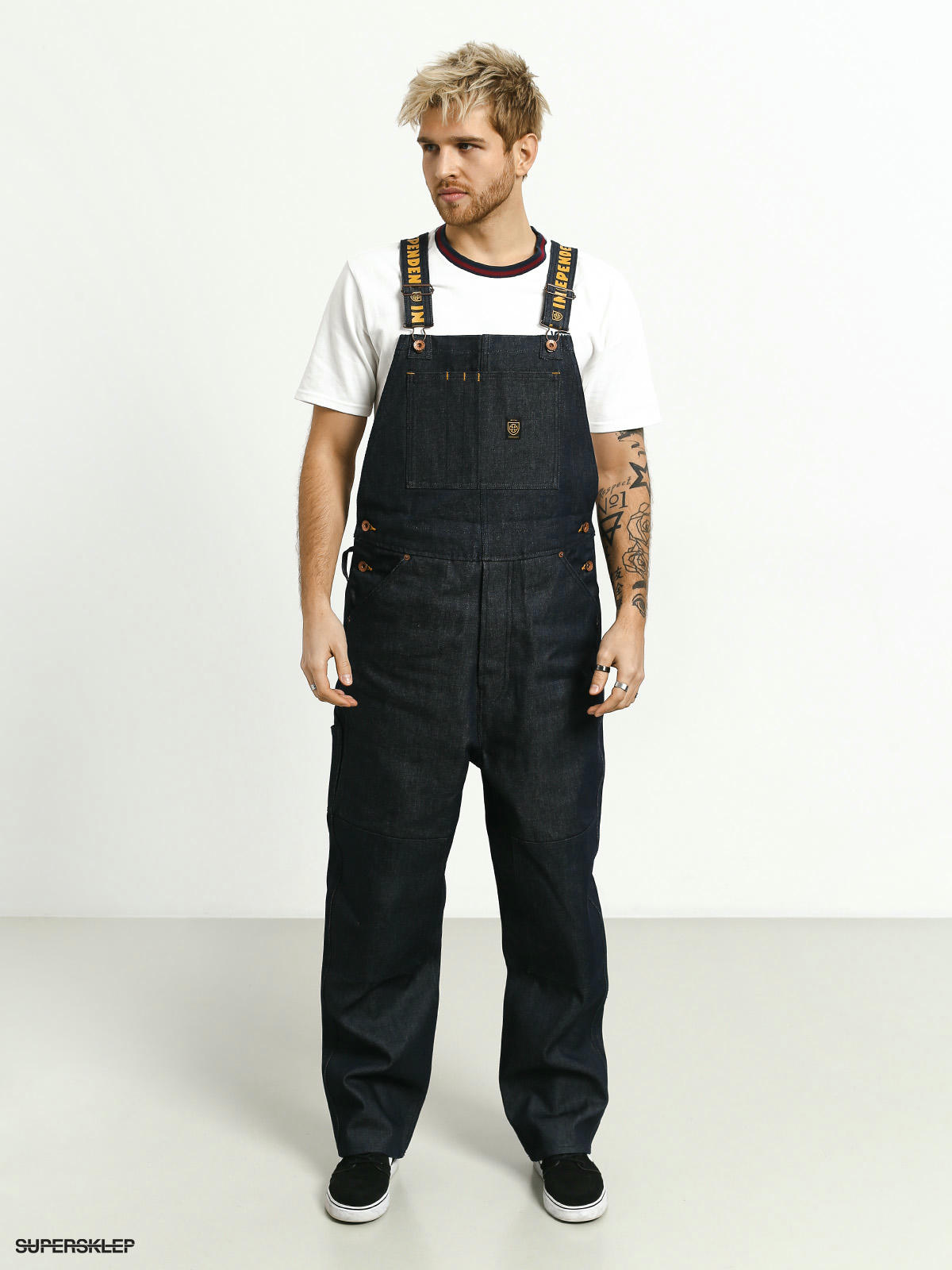 Pantaloni Brixton Yard Denim Overall (raw indigo)