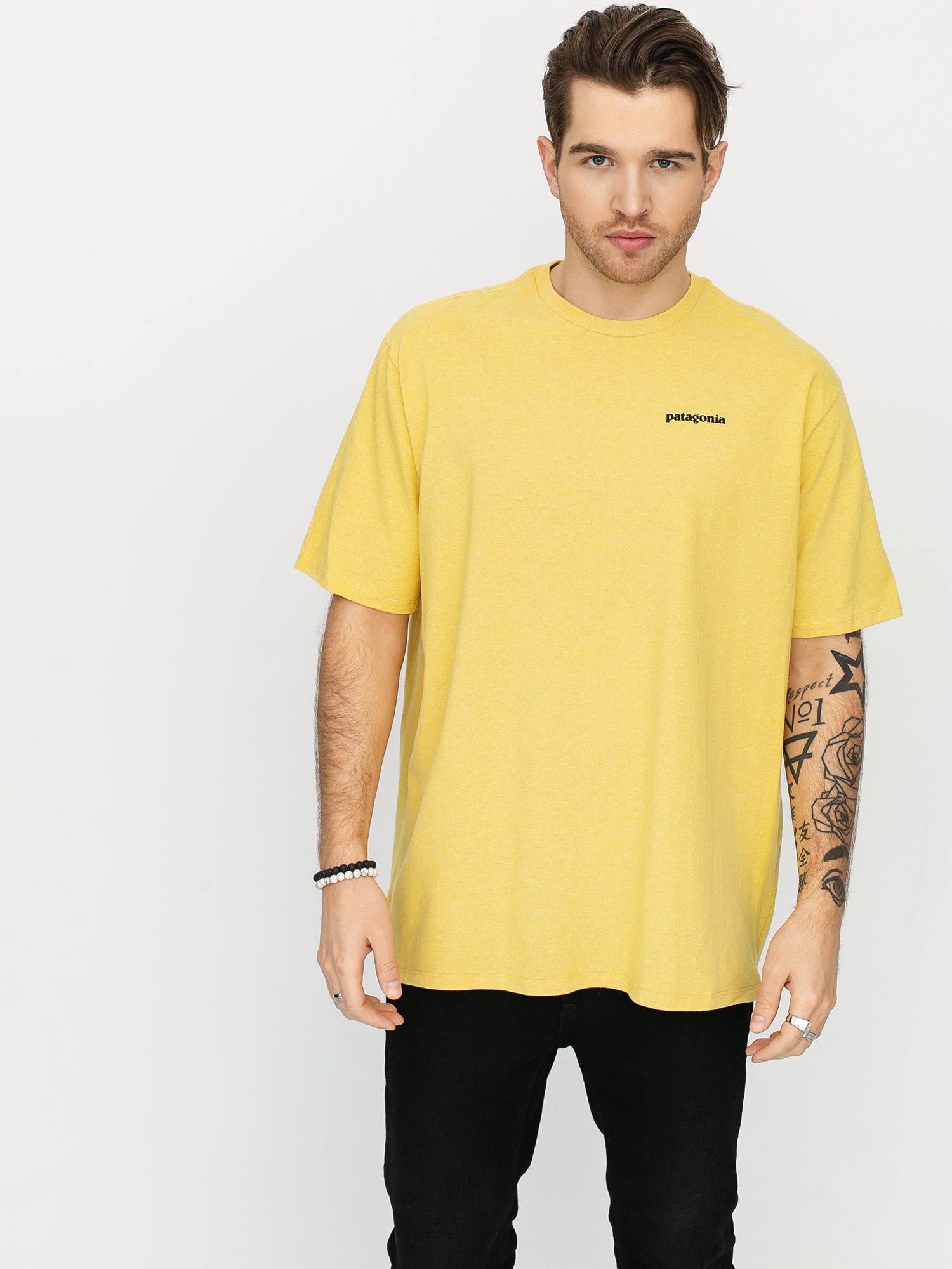 Tricou Patagonia P6 Logo Responsibili (surfboard yellow)