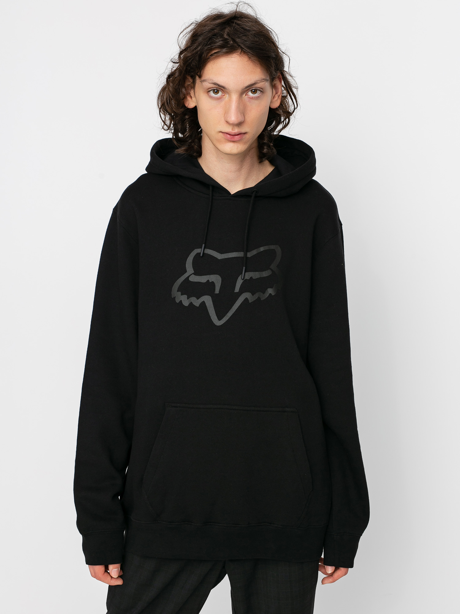 Hanorac cu glugă Fox Legacy Fox Head HD (blk/blk)