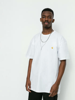 Tricou Carhartt WIP Chase (white/gold)