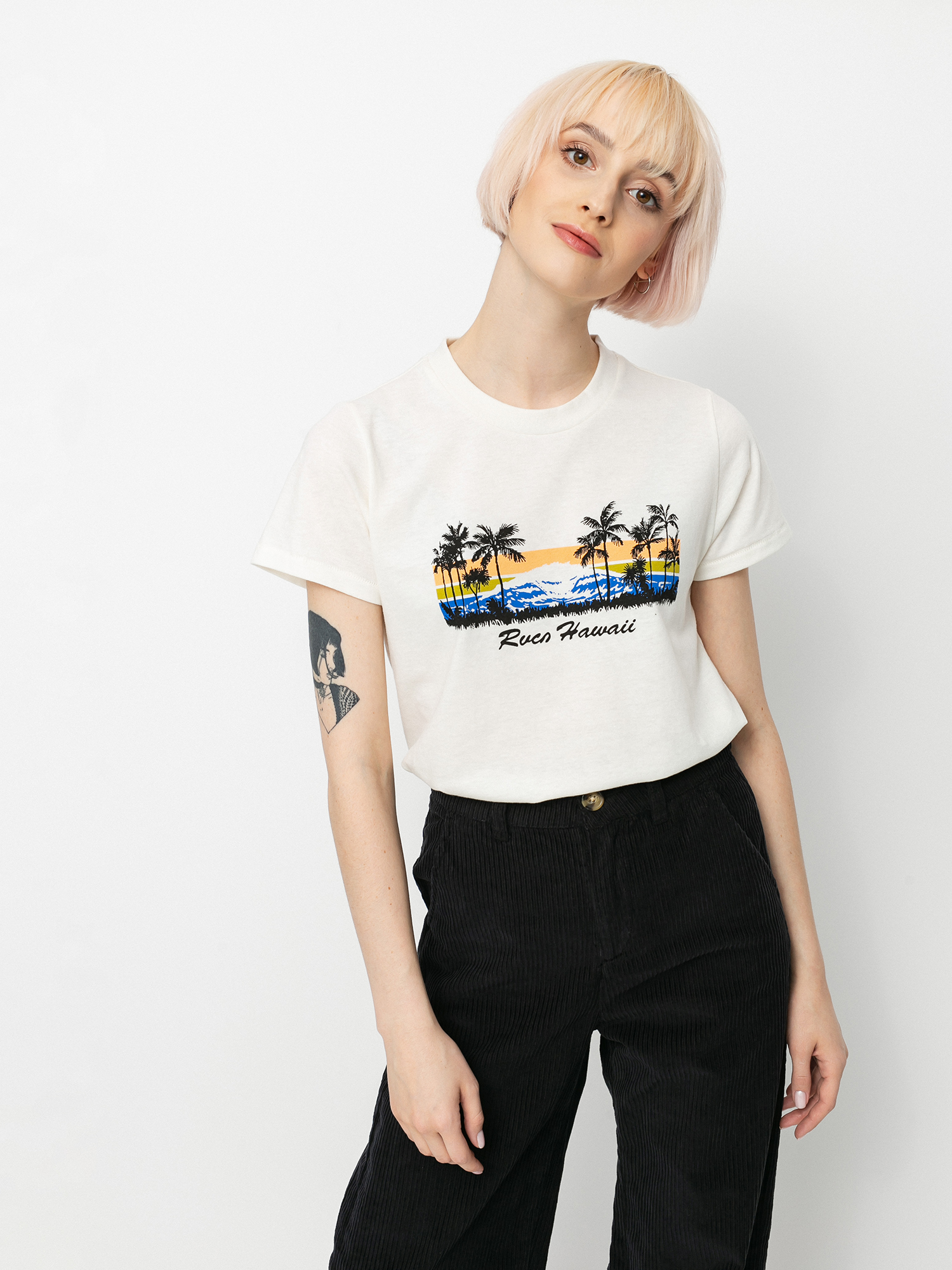Tricou RVCA Rvca Hawaii Wmn (vintage white)