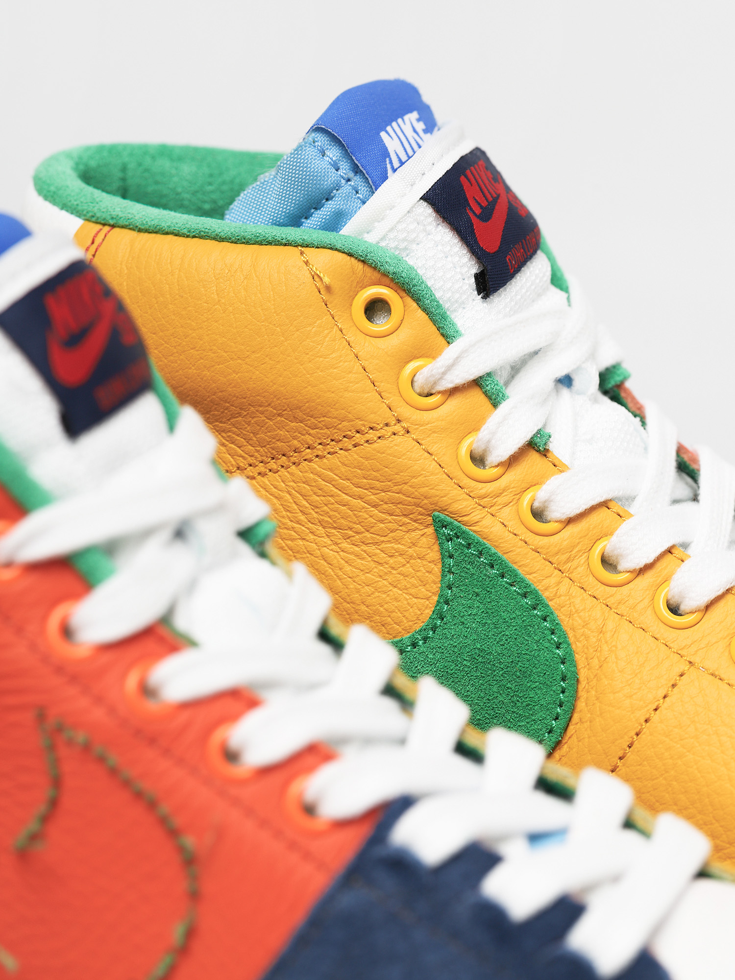 nike blazer green orange