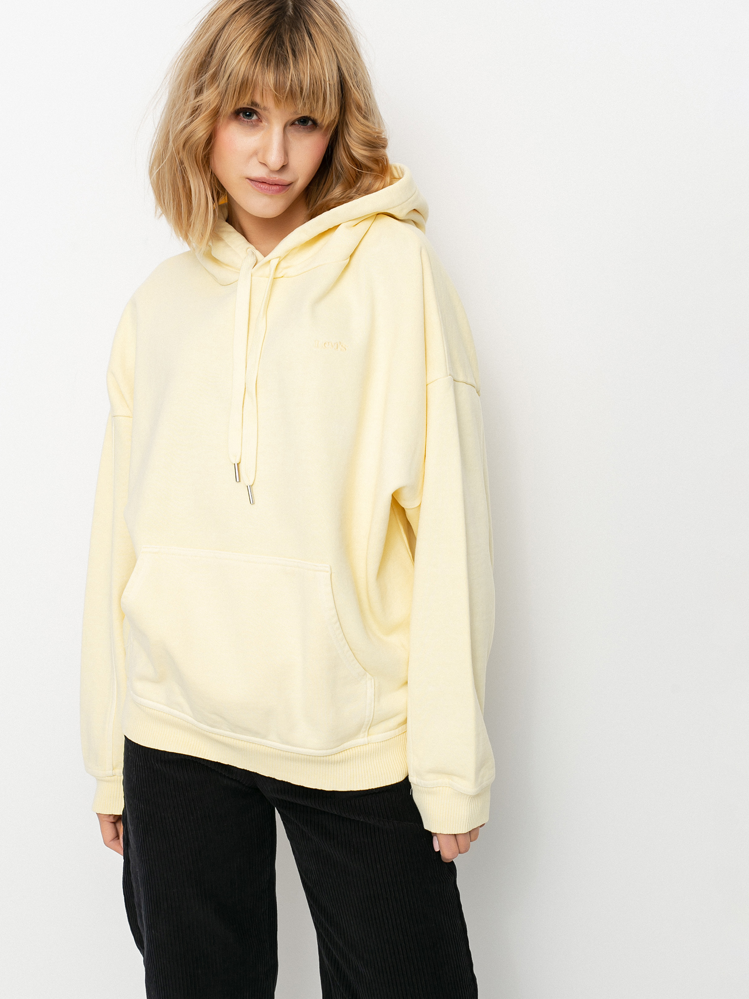Hanorac cu glugă Levi's® Rider HD Wmn (transparent yellow garment dye)