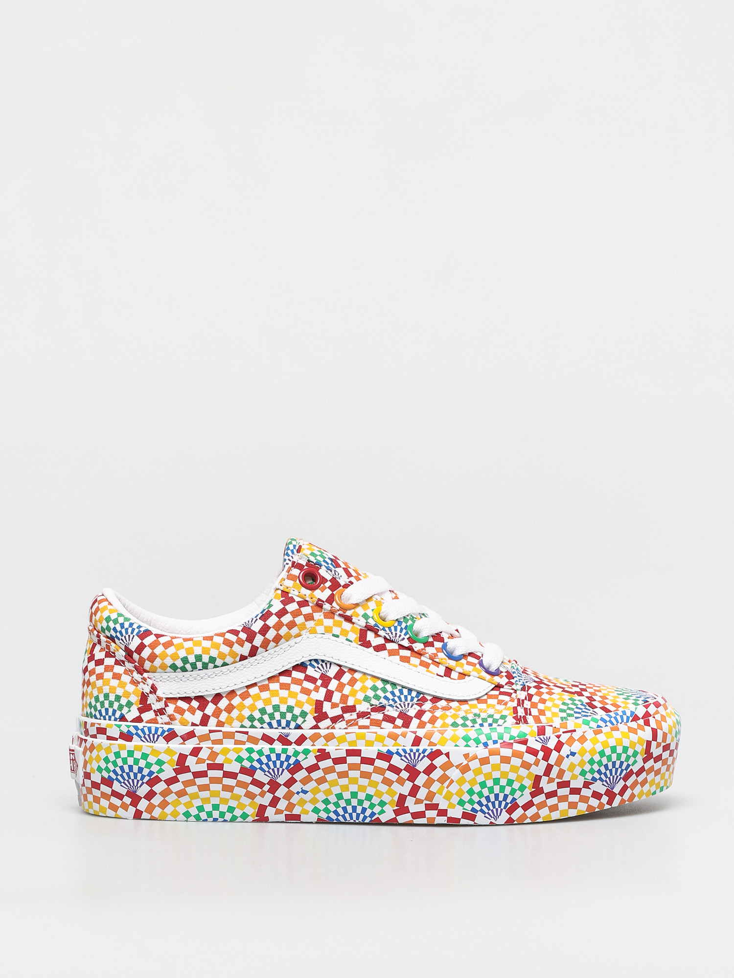 Pantofi Vans Old Skool Platform (pride multi/true white)