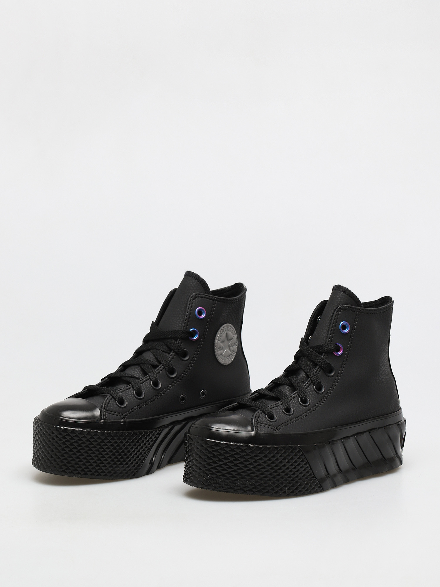 converse negrii cu platforma