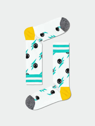 Șosete Happy Socks Smile Flash Crew (white/mint)
