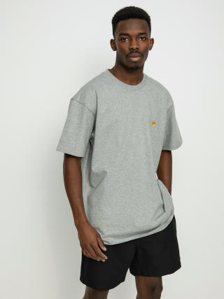 Tricou Carhartt WIP Chase (grey heather/gold)