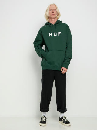 Hanorac cu glugă HUF Essentials OG Logo HD (forest green)