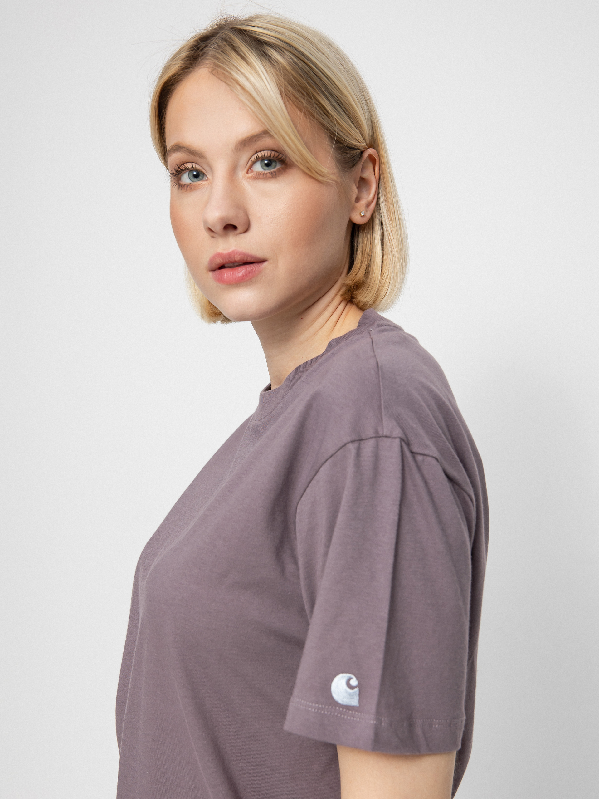 Tricou Carhartt WIP Casey Wmn (misty thistle/silver)