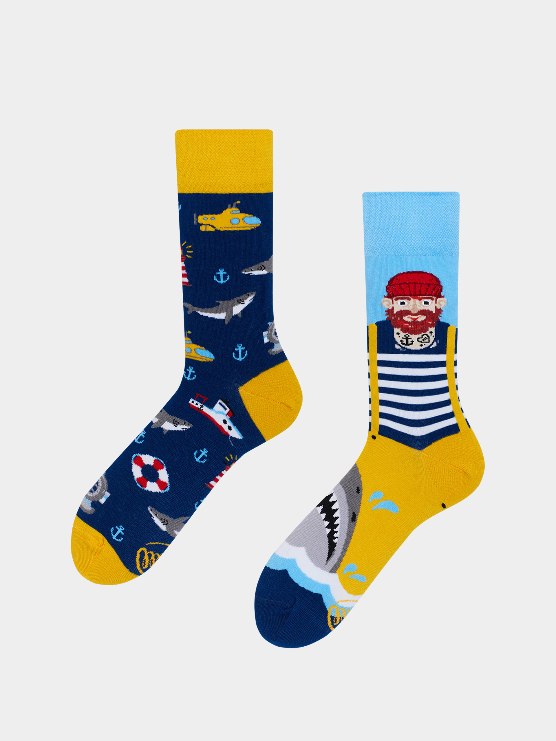 Șosete Many Mornings Fishers Tale (blue/yellow)