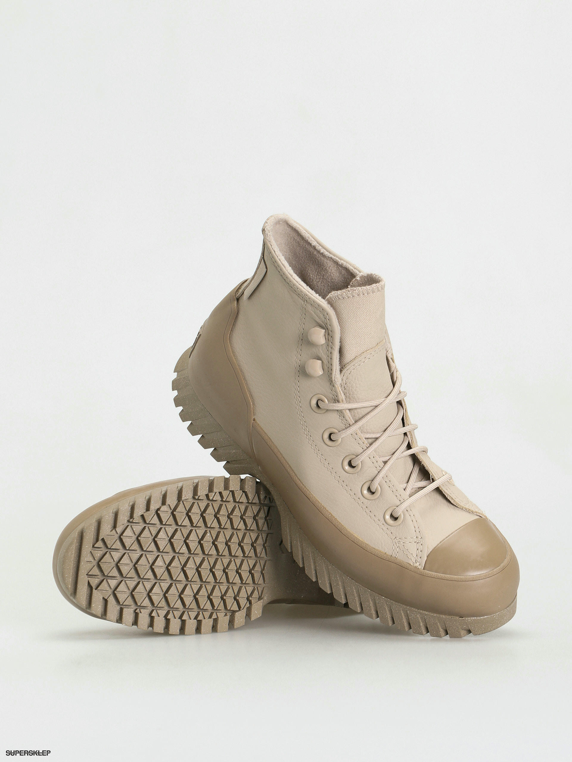 lugged chuck taylor all star high top beige