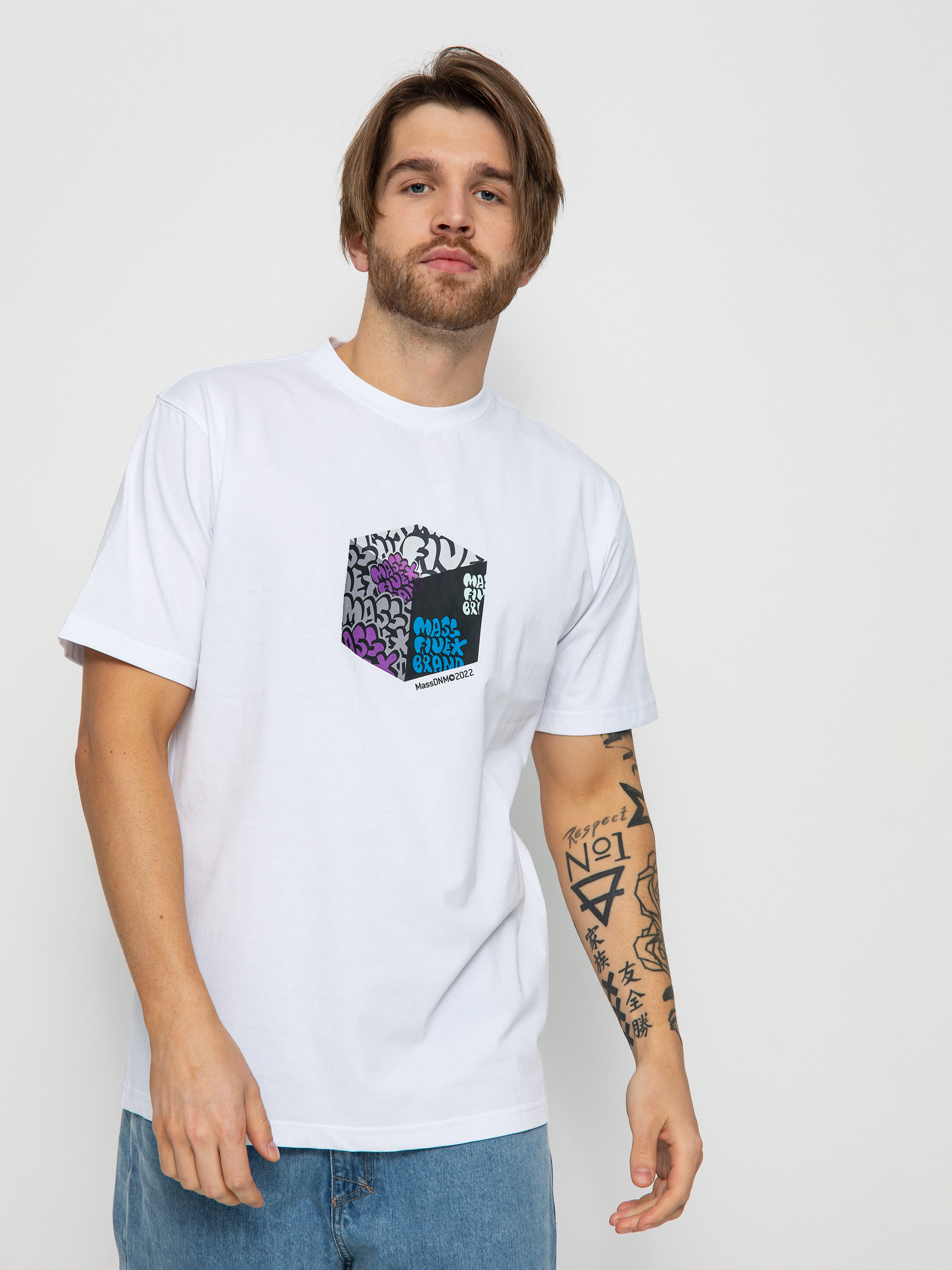 Tricou MassDnm Cube (white)