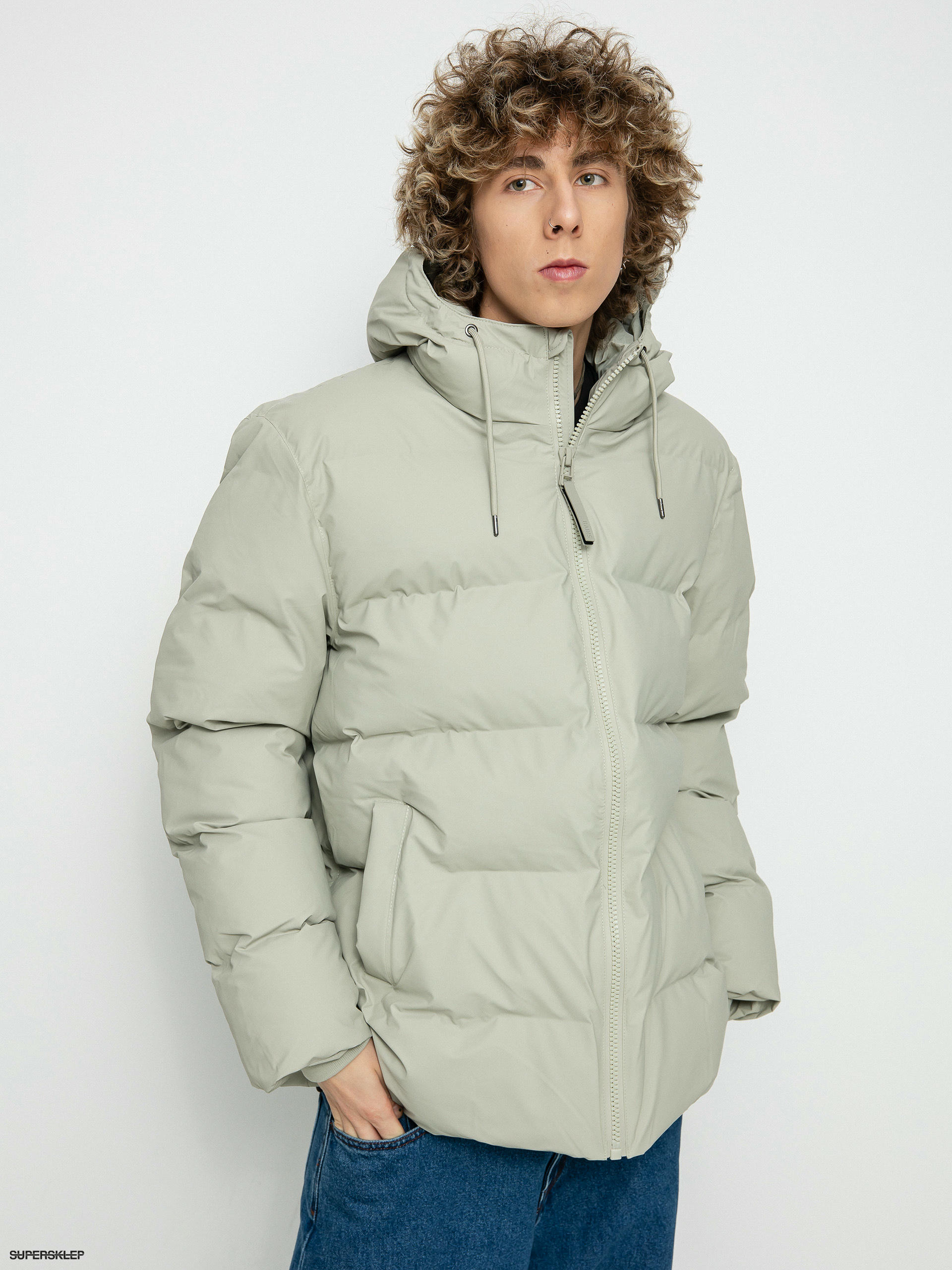 rains puffer jacket red