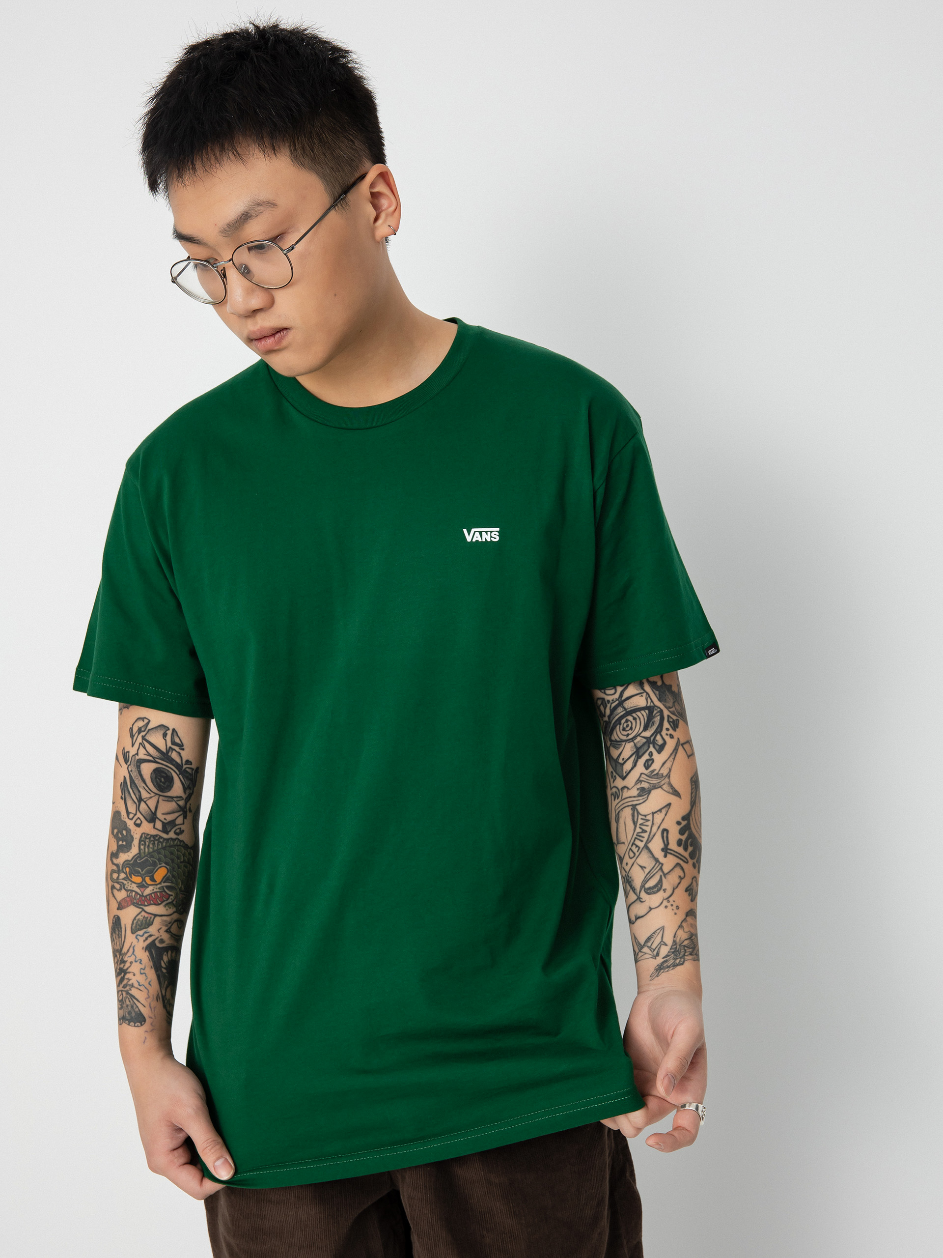 Tricou Vans Left Chest Logo (eden/white)