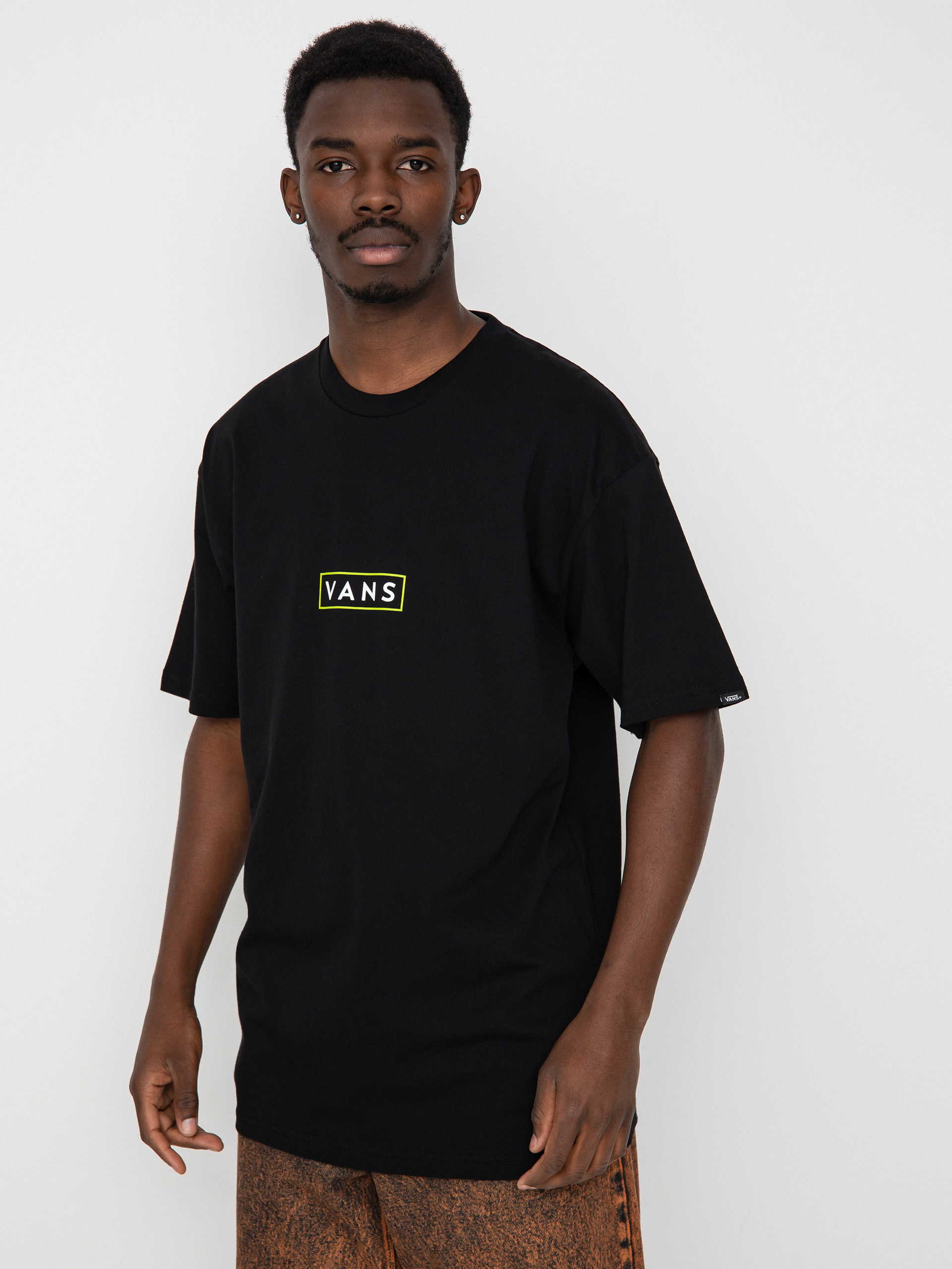 Tricou Vans Classic Easy Box (black/lime green)