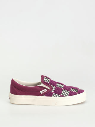 Pantofi Vans Classic Slip On (tufted check dark purple)